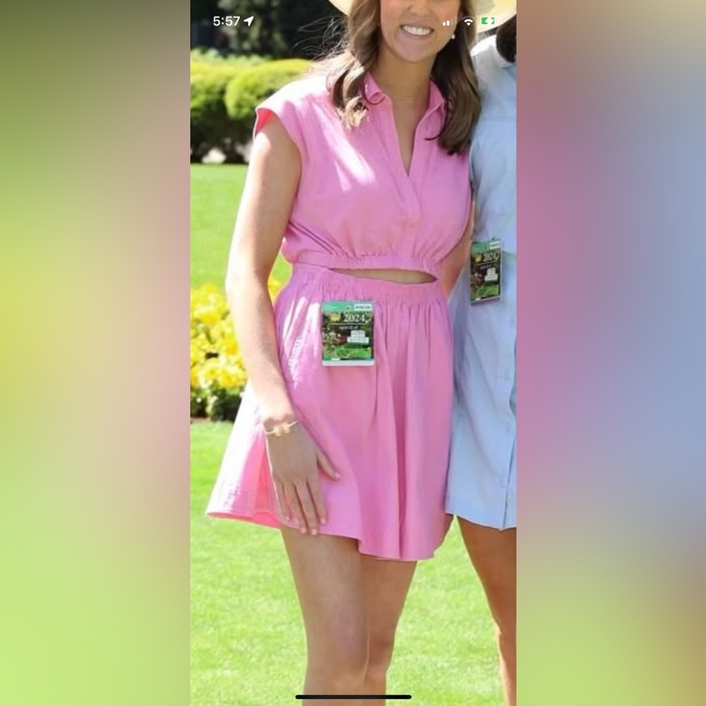 Anthropologie short sleeve cutout mini dress